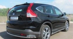 18 299 р. Защита заднего бампера (Ø42 мм с уголками, нержавейка) SLITKOFF Honda CR-V RM1,RM3,RM4 дорестайлинг (2012-2015)  с доставкой в г. Пермь. Увеличить фотографию 4