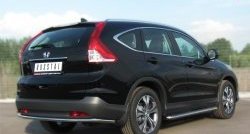 12 999 р. Одинарная защита заднего бампера из трубы диаметром 42 мм SLITKOFF Honda CR-V RM1,RM3,RM4 дорестайлинг (2012-2015)  с доставкой в г. Пермь. Увеличить фотографию 3