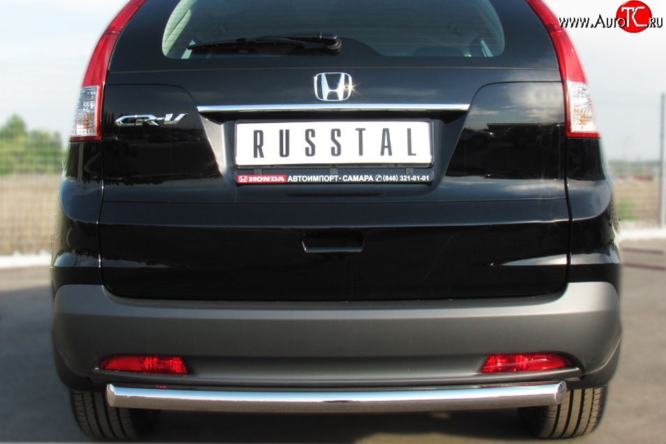 13 449 р. Одинарная защита заднего бампера из трубы диаметром 63 мм SLITKOFF Honda CR-V RM1,RM3,RM4 дорестайлинг (2012-2015)  с доставкой в г. Пермь