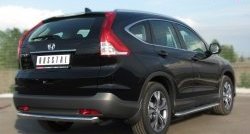 13 449 р. Одинарная защита заднего бампера из трубы диаметром 63 мм SLITKOFF Honda CR-V RM1,RM3,RM4 дорестайлинг (2012-2015)  с доставкой в г. Пермь. Увеличить фотографию 4