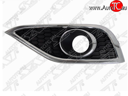 1 179 р. Левая оправа противотуманной фары SAT (хром) Honda CR-V RM1,RM3,RM4 дорестайлинг (2012-2015)  с доставкой в г. Пермь