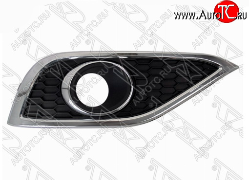 1 199 р. Правая оправа противотуманной фары SAT (хром) Honda CR-V RM1,RM3,RM4 дорестайлинг (2012-2015)  с доставкой в г. Пермь