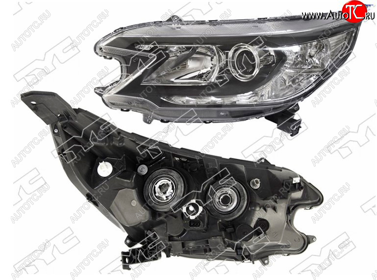 7 299 р. Левая фара передняя TYC Honda CR-V RM1,RM3,RM4 дорестайлинг (2012-2015) (галоген, с электрокорректором)  с доставкой в г. Пермь