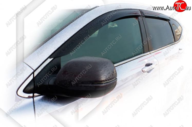 2 199 р. Дефлектора окон RW CA-Plastiс Honda CR-V RW,RT рестайлинг (2019-2022) (Classic полупрозрачный, Без хром.молдинга)  с доставкой в г. Пермь