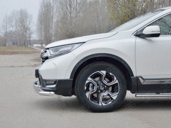 16 399 р. Защита переднего бампера (2 трубыØ63 и 75х42 мм, нержавейка) Russtal Honda CR-V RW,RT дорестайлинг (2016-2020)  с доставкой в г. Пермь. Увеличить фотографию 4