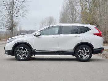 24 649 р. Широкая защита порогов с листом SLITKOFF  Honda CR-V  RW,RT (2016-2020) дорестайлинг  с доставкой в г. Пермь. Увеличить фотографию 2