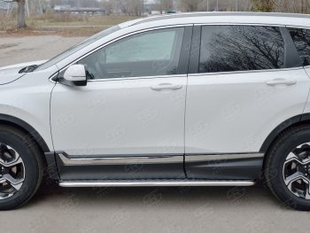 22 999 р. Широкая защита порогов SLITKOFF v2  Honda CR-V  RW,RT (2016-2020) дорестайлинг  с доставкой в г. Пермь. Увеличить фотографию 2