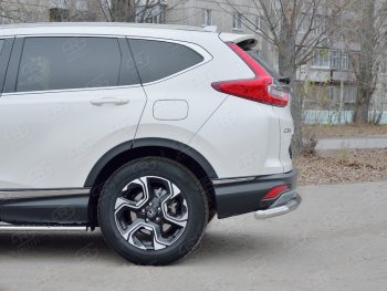 17 799 р. Защита заднего бампера (Ø63 и 42, дуги, нержавейка) SLITKOFF  Honda CR-V  RW,RT (2016-2020) дорестайлинг  с доставкой в г. Пермь. Увеличить фотографию 4