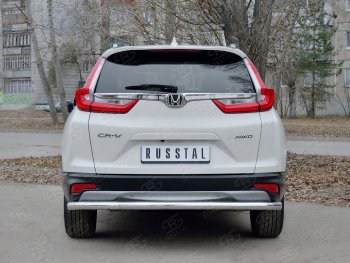 16 999 р. Защита заднего бампера (Ø63 мм, нержавейка) SLITKOFF Honda CR-V RW,RT дорестайлинг (2016-2020)  с доставкой в г. Пермь. Увеличить фотографию 2