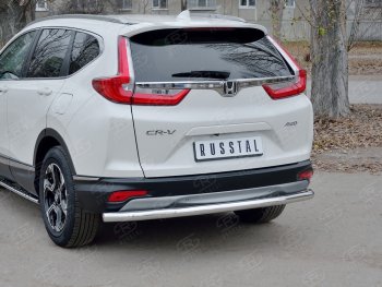 16 999 р. Защита заднего бампера (Ø63 мм, нержавейка) SLITKOFF Honda CR-V RW,RT дорестайлинг (2016-2020)  с доставкой в г. Пермь. Увеличить фотографию 3