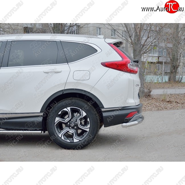 16 999 р. Защита заднего бампера (Ø63 мм, нержавейка) SLITKOFF Honda CR-V RW,RT дорестайлинг (2016-2020)  с доставкой в г. Пермь