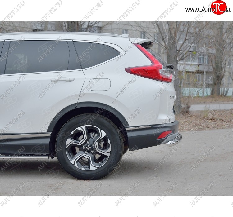 14 549 р. Защита заднего бампера (Ø63 мм, нержавейка) SLITKOFF Honda CR-V RW,RT дорестайлинг (2016-2020)  с доставкой в г. Пермь