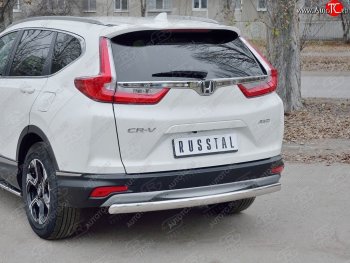 12 749 р. Защита заднего бампера (Ø75x42 мм, нержавейка) Russtal Honda CR-V RW,RT дорестайлинг (2016-2020)  с доставкой в г. Пермь. Увеличить фотографию 3