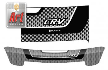 Дефлектор капота CA-Plastiс Honda CR-V  RD4,RD5,RD6,RD7,RD9  (2001-2006) дорестайлинг, рестайлинг (Серия Art черная)