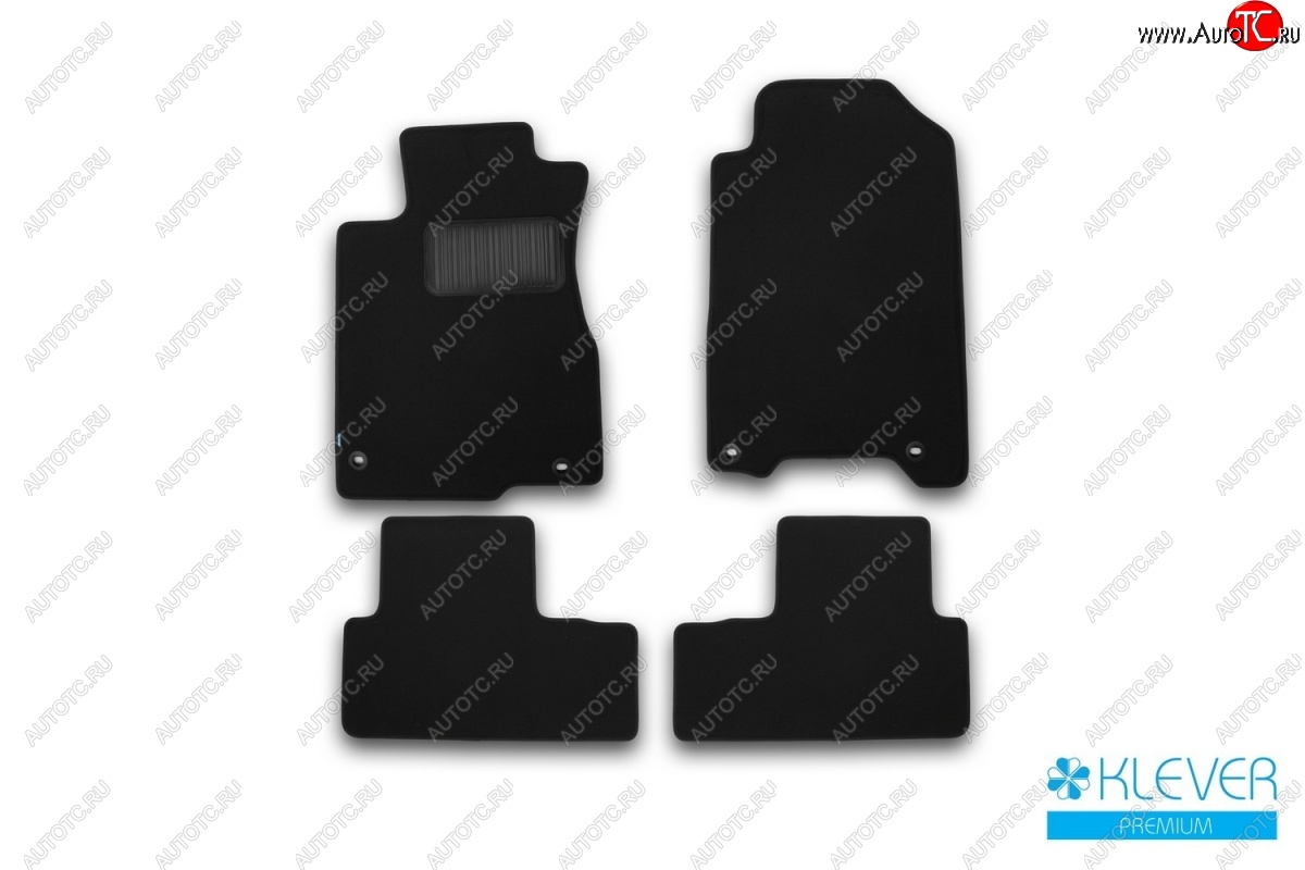 159 р. Коврики в салон (с сабвуфером) Klever Premium (текстиль) Honda CR-V RM1,RM3,RM4 рестайлинг (2014-2018) (Черный)  с доставкой в г. Пермь