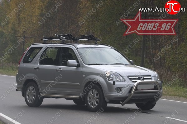 17 999 р. Защита переднего бампера Souz-96 (d76) Honda CR-V RD4,RD5,RD6,RD7,RD9  рестайлинг (2004-2006)  с доставкой в г. Пермь