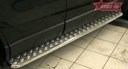 Защита порогов с листом Souz-96 (d42). Honda CR-V  RE1,RE2,RE3,RE4,RE5,RE7 (2009-2012) рестайлинг