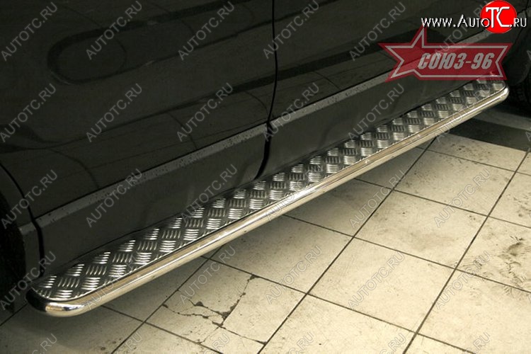 12 779 р. Защита порогов с листом Souz-96 (d42).  Honda CR-V  RE1,RE2,RE3,RE4,RE5,RE7 (2009-2012) рестайлинг  с доставкой в г. Пермь
