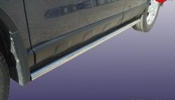 Защита порогов из круглой трубы диаметром 57 мм Slitkoff Honda CR-V  RE1,RE2,RE3,RE4,RE5,RE7 (2009-2012) рестайлинг