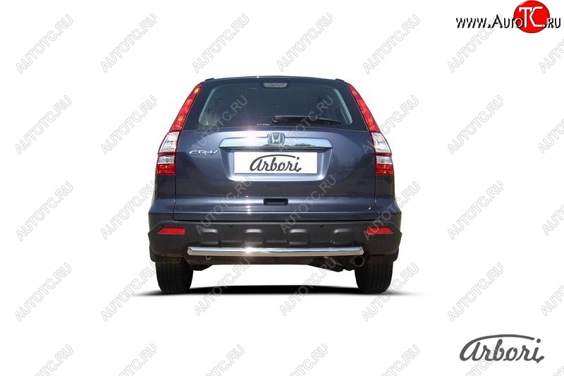 15 999 р. Защита заднего бампера Arbori (нержавейка, 1 труба d57 mm). Honda CR-V RE1,RE2,RE3,RE4,RE5,RE7 рестайлинг (2009-2012)  с доставкой в г. Пермь