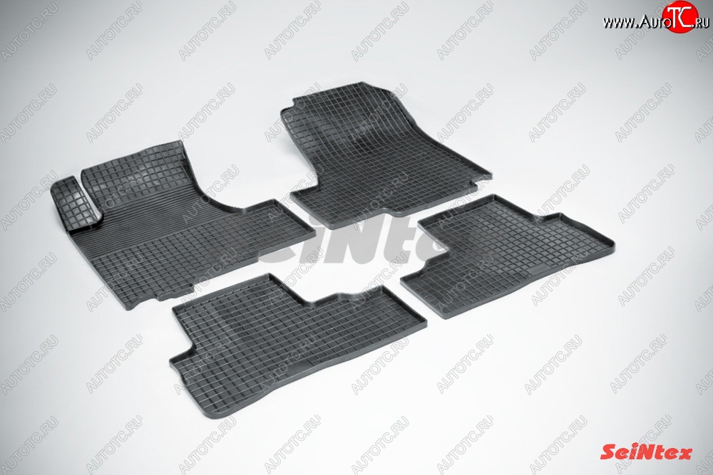 3 699 р. Износостойкие резиновые коврики в салон Сетка Seintex  Honda CR-V  RE1,RE2,RE3,RE4,RE5,RE7 (2009-2012) рестайлинг  с доставкой в г. Пермь