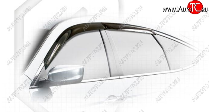 1 899 р. Дефлектора окон CA-Plastiс  Honda Crosstour  1 (2009-2016) TF дорестайлинг, TF рестайлинг (Classic полупрозрачный, Без хром.молдинга)  с доставкой в г. Пермь