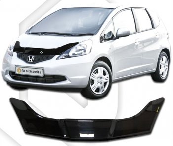 Дефлектор капота CA-Plastic Honda Fit  GE (2007-2010) дорестайлинг