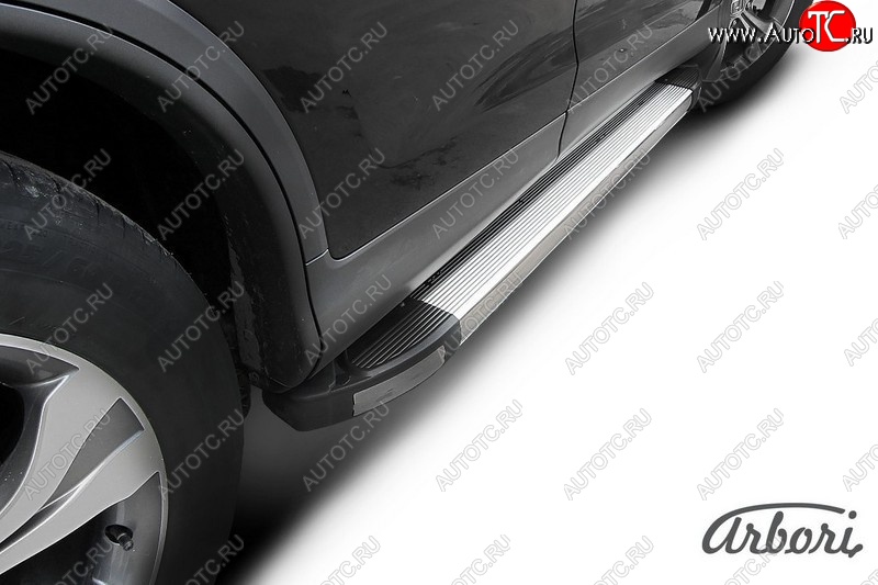13 049 р. Порожки для ног Arbori (алюминиевый профиль Honda CR-V RM1,RM3,RM4 рестайлинг (2014-2018)  с доставкой в г. Пермь