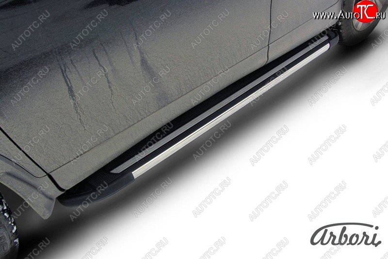 12 509 р. Порожки для ног Arbori Luxe Black Honda CR-V RM1,RM3,RM4 рестайлинг (2014-2018)  с доставкой в г. Пермь