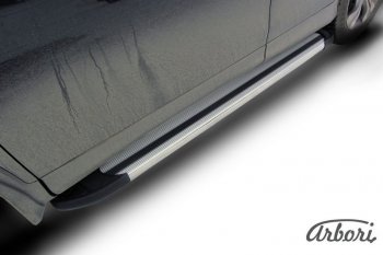 11 789 р. Порожки для ног Arbori Luxe Silver Honda CR-V RM1,RM3,RM4 рестайлинг (2014-2018)  с доставкой в г. Пермь. Увеличить фотографию 2