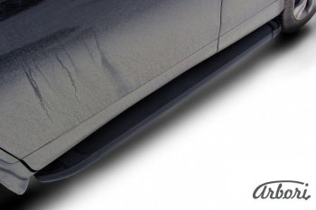 11 609 р. Порожки для ног Arbori Optima Black Honda CR-V RM1,RM3,RM4 рестайлинг (2014-2018)  с доставкой в г. Пермь. Увеличить фотографию 2
