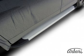 10 979 р. Порожки для ног Arbori Optima Silver Honda CR-V RM1,RM3,RM4 рестайлинг (2014-2018)  с доставкой в г. Пермь. Увеличить фотографию 2