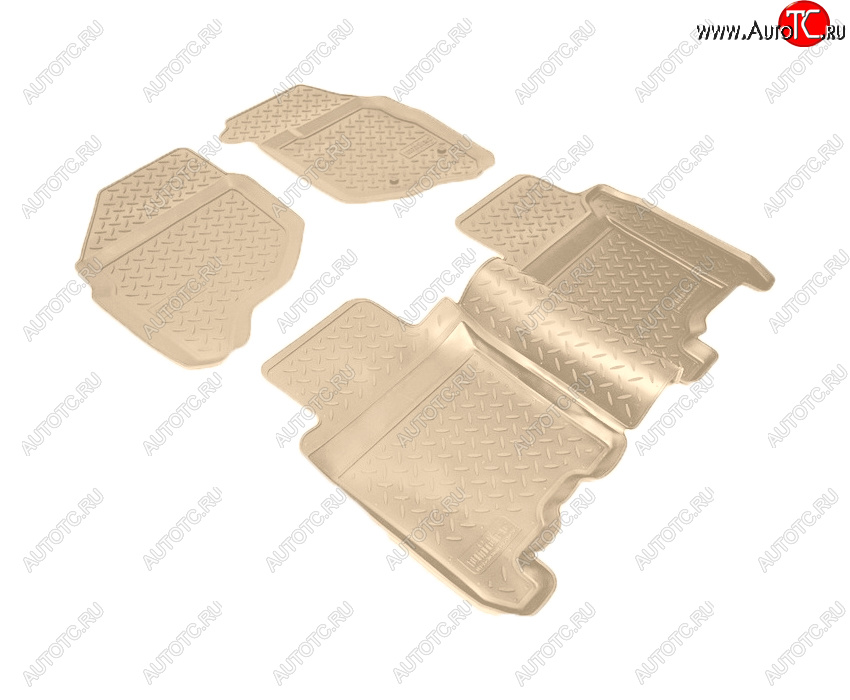 3 069 р. Коврики салона Norplast Unidec (правый руль)  Honda Fit  1 (2001-2007) GD дорестайлинг, GD 1-ый рестайлинг, GD 2-ой рестайлинг (Цвет: бежевый)  с доставкой в г. Пермь