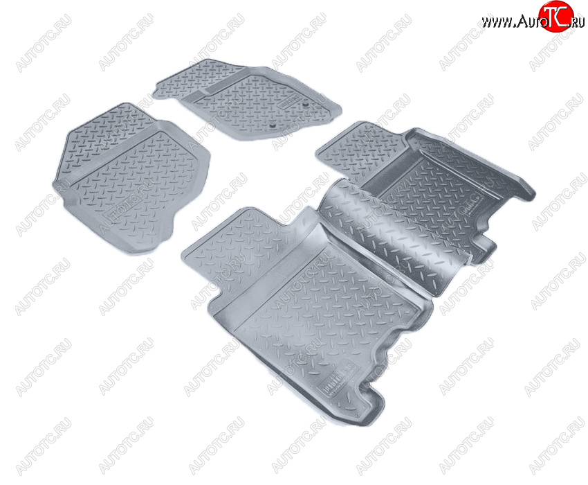 3 069 р. Коврики салона Norplast Unidec (правый руль)  Honda Fit  1 (2001-2007) GD дорестайлинг, GD 1-ый рестайлинг, GD 2-ой рестайлинг (Цвет: серый)  с доставкой в г. Пермь