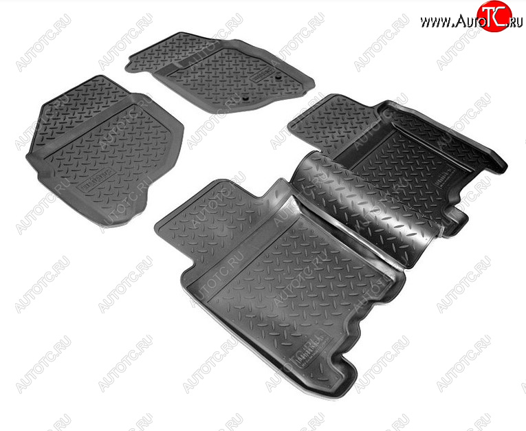 2 369 р. Комплект салонных ковриков Norplast Unidec (правый руль)  Honda Fit  1 (2001-2007) GD дорестайлинг, GD 1-ый рестайлинг, GD 2-ой рестайлинг (Цвет: черный)  с доставкой в г. Пермь
