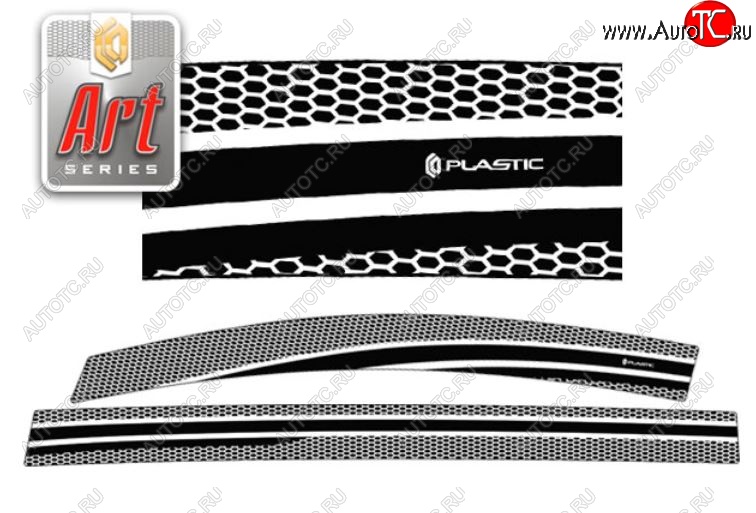 2 299 р. Дефлектора окон CA-Plastic  Honda Freed Spike  1 (2010-2014)  дорестайлинг минивэн,  1-ый рестайлинг минивэн (Серия Art белая)  с доставкой в г. Пермь