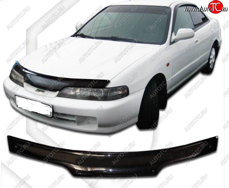 1 999 р. Дефлектор капота (DB6, DB7, DB8, DB9) CA-Plastic  Honda Integra  DB6,DB7,DB8,DB9 (1993-1995) седан дорестайлинг (Classic черный, Без надписи)  с доставкой в г. Пермь