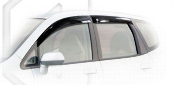 Дефлектора окон CA-Plastic Honda Jazz (2001-2008) (Classic полупрозрачный, Без хром.молдинга)