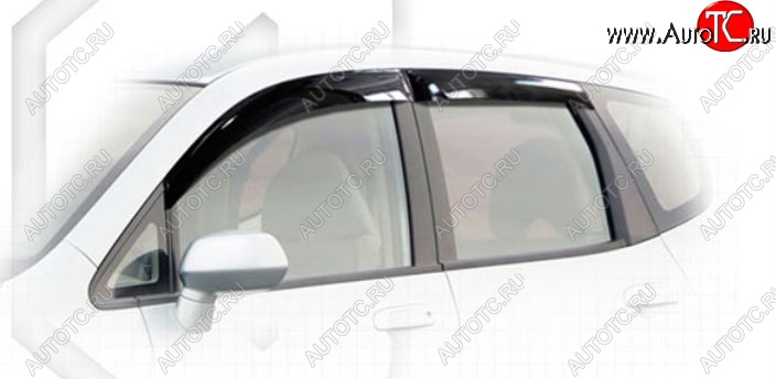1 899 р. Дефлектора окон CA-Plastic  Honda Jazz (2001-2008) (Classic полупрозрачный, Без хром.молдинга)  с доставкой в г. Пермь