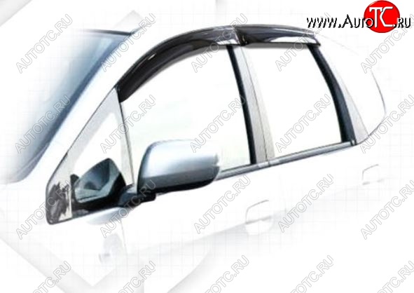 1 899 р. Дефлектора окон CA-Plastiс  Honda Jazz (2008-2015) (Classic полупрозрачный, Без хром.молдинга)  с доставкой в г. Пермь
