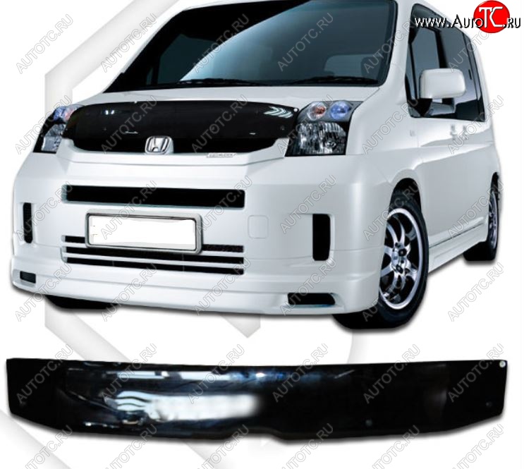 1 999 р. Дефлектор капота CA-Plastiс  Honda Mobilio  1 GB1,GB2 (2004-2008) рестайлинг (Classic черный, Без надписи)  с доставкой в г. Пермь