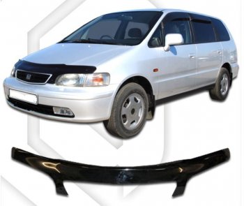 2 399 р. Дефлектор капота CA-Plastiс exclusive  Honda Odyssey  1 (1994-1999) (серия Classic черный, Без надписи)  с доставкой в г. Пермь. Увеличить фотографию 2