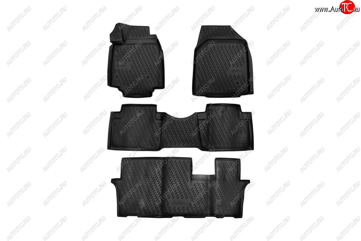 3 299 р. Коврики в салон Element 3D (полиуретан) Honda Pilot YF4 дорестайлинг (2008-2011) (Черные)  с доставкой в г. Пермь