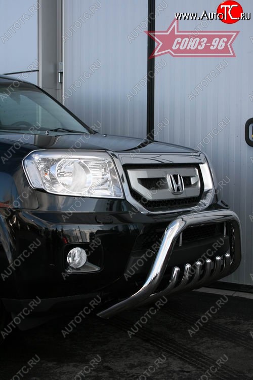 27 584 р. Защита переднего бампера Souz-96 (d76) Honda Pilot YF4 дорестайлинг (2008-2011)  с доставкой в г. Пермь