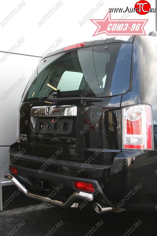 11 924 р. Защита заднего бампера Souz-96 (d60) Honda Pilot YF4 дорестайлинг (2008-2011)  с доставкой в г. Пермь