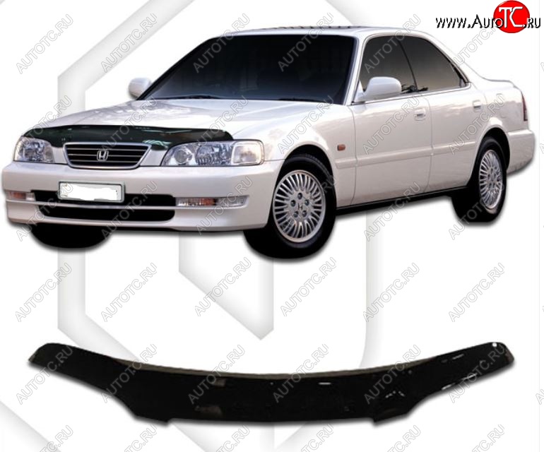 1 999 р. Дефлектор капота CA-Plastic  Honda Saber  1 (1995-1998) (Classic черный, Без надписи)  с доставкой в г. Пермь