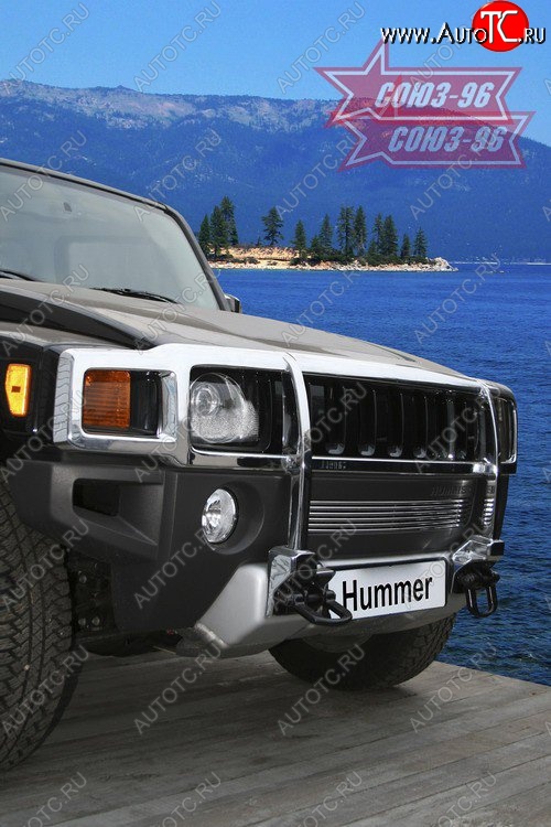 3 914 р. Декоративный элемент воздухозаборника Souz-96 (d10)  HUMMER H3 (2005-2010)  с доставкой в г. Пермь