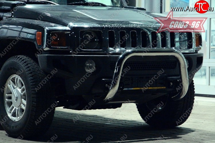 20 654 р. Защита переднего бампера Souz-96 (d76) HUMMER H3 (2005-2010)  с доставкой в г. Пермь