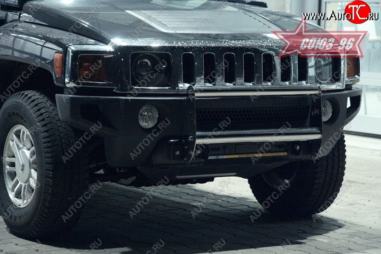 23 939 р. Защита переднего бампера из профильной трубы Souz-96 (d60x76)  HUMMER H3 (2005-2010)  с доставкой в г. Пермь