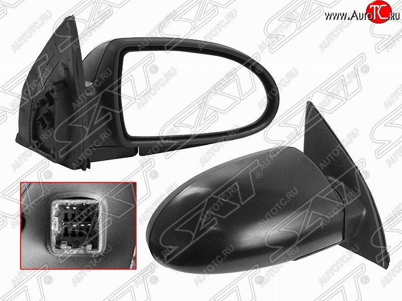 2 399 р. Правое боковое зеркало заднего вида SAT (3 контакта) Hyundai Accent 3 MC седан (2005-2011) (Неокрашенное)  с доставкой в г. Пермь